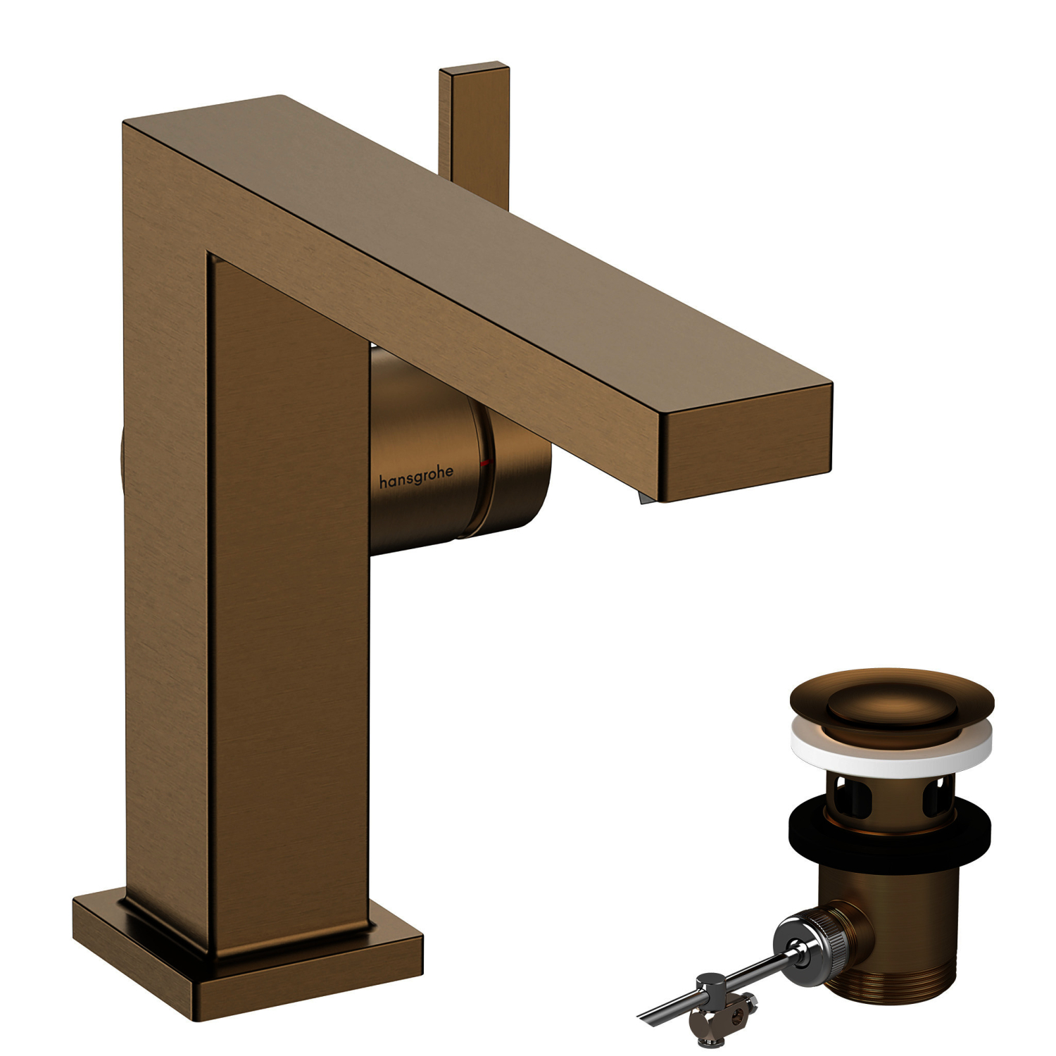 Hansgrohe WTM 110 Tecturis E Fine CoolStart mit Zugstangen-Ablaufgarnitur BBR
