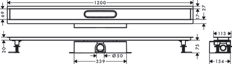 Hansgrohe Komplettset uBox universal für Standardinstall.1200mm für DR FS