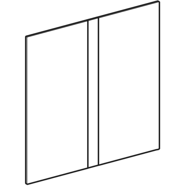 Geberit Typ 40 Abdeckplatte, eckig für UR-Strg. IR, schwarzchrom gebü., Etc