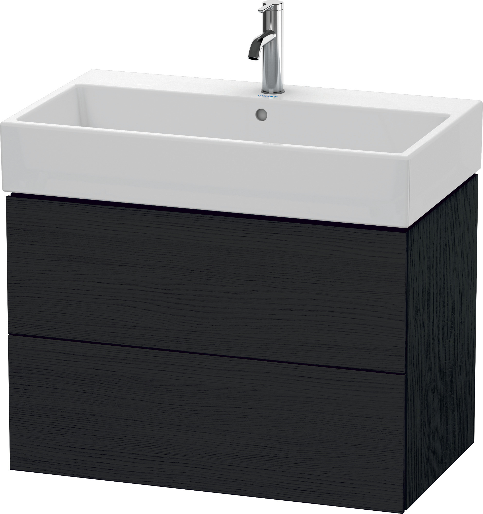 Duravit WTU L-Cube 544x784x459mm 2 Schubkästen, Eiche Schwarz