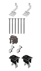 Schrägdach-Set, Schwarz, E +1 für Montage +1 Photovoltaikmodul