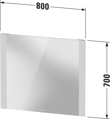 Duravit Spiegel Licht & Spiegel LM7866 Weiß 34x800x700mm
