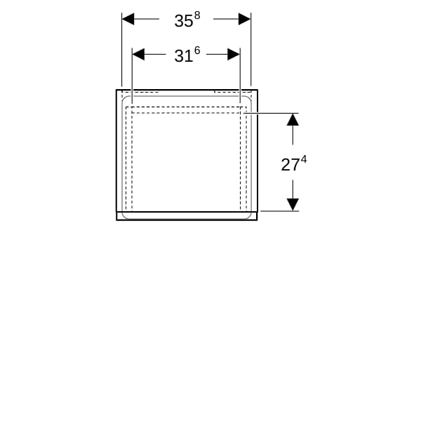 Geberit Renova Plan Seitenschrank m. 1 Tür 1 Schublade, 39x70x36cm, lava