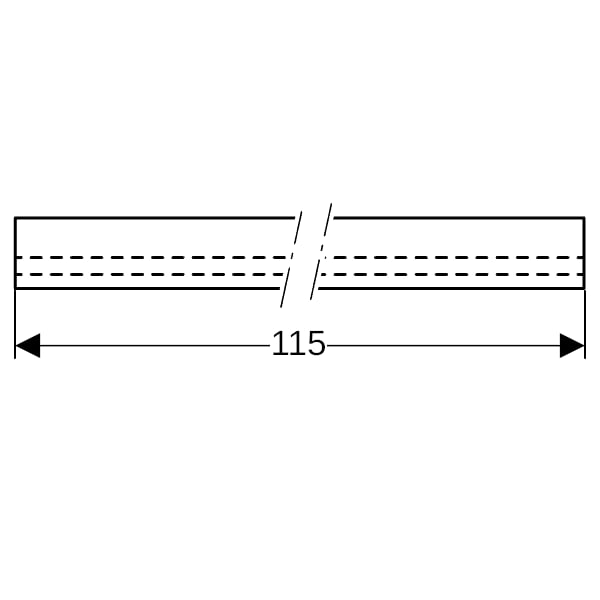 Geberit Kollektorprofil CleanWall Wandablauf füt Dusche, Edelstahl gebürst. L: 115cm