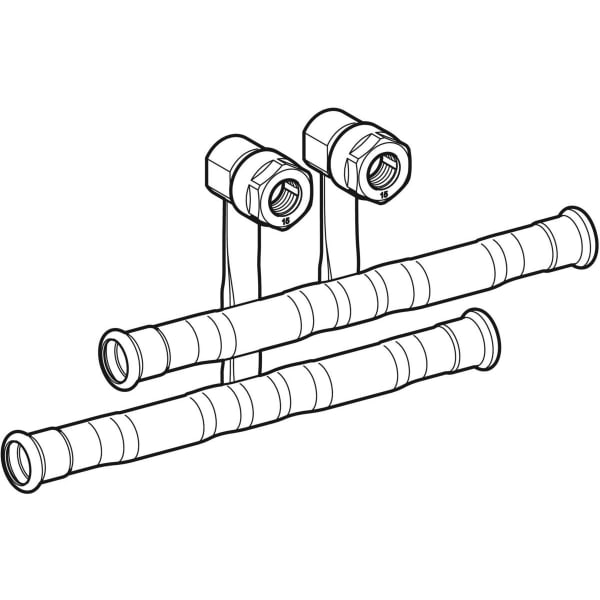 Geberit Mapress Kupfer Set Anschluss-T-Stück f. Vorl./Rückl. Anschlussverschr. d18-15