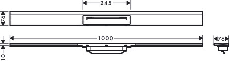 Hansgrohe RainDrain Flex Duschrinne 1000 mm kürzbar für Wandmontage BBC