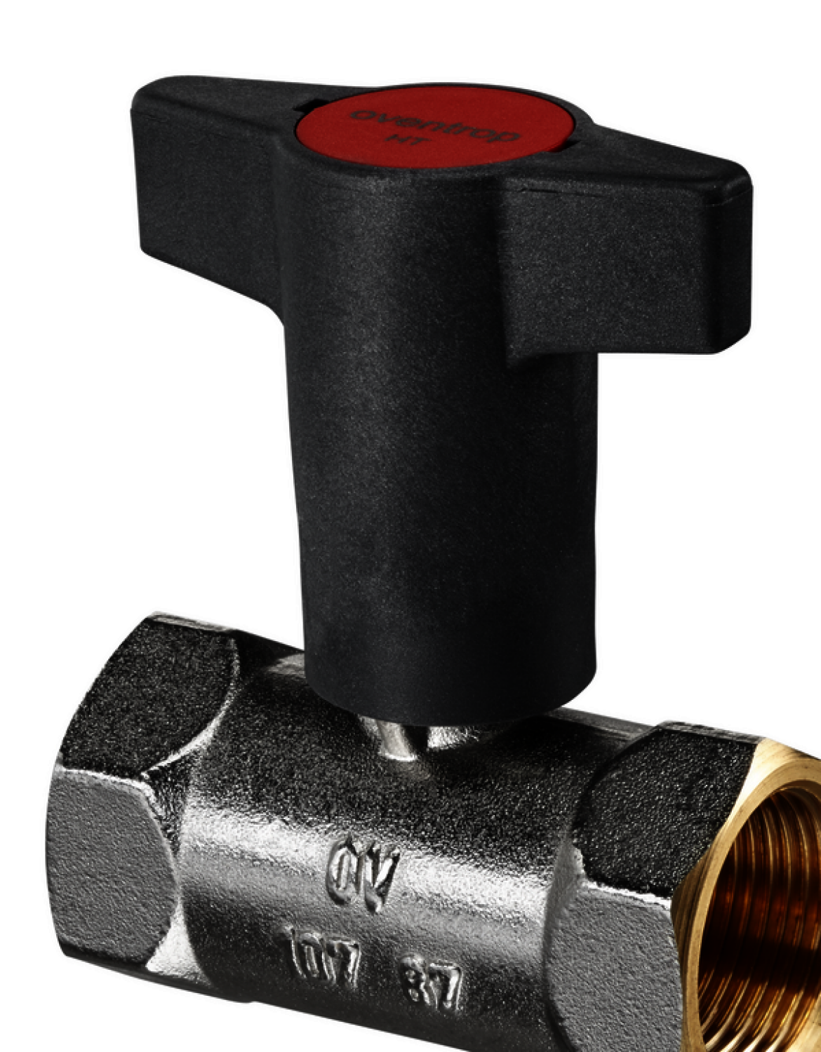 OVENTROP-Hochtemperatur-Kugelhahn DN20, PN16, Ms, Knebelgriff
