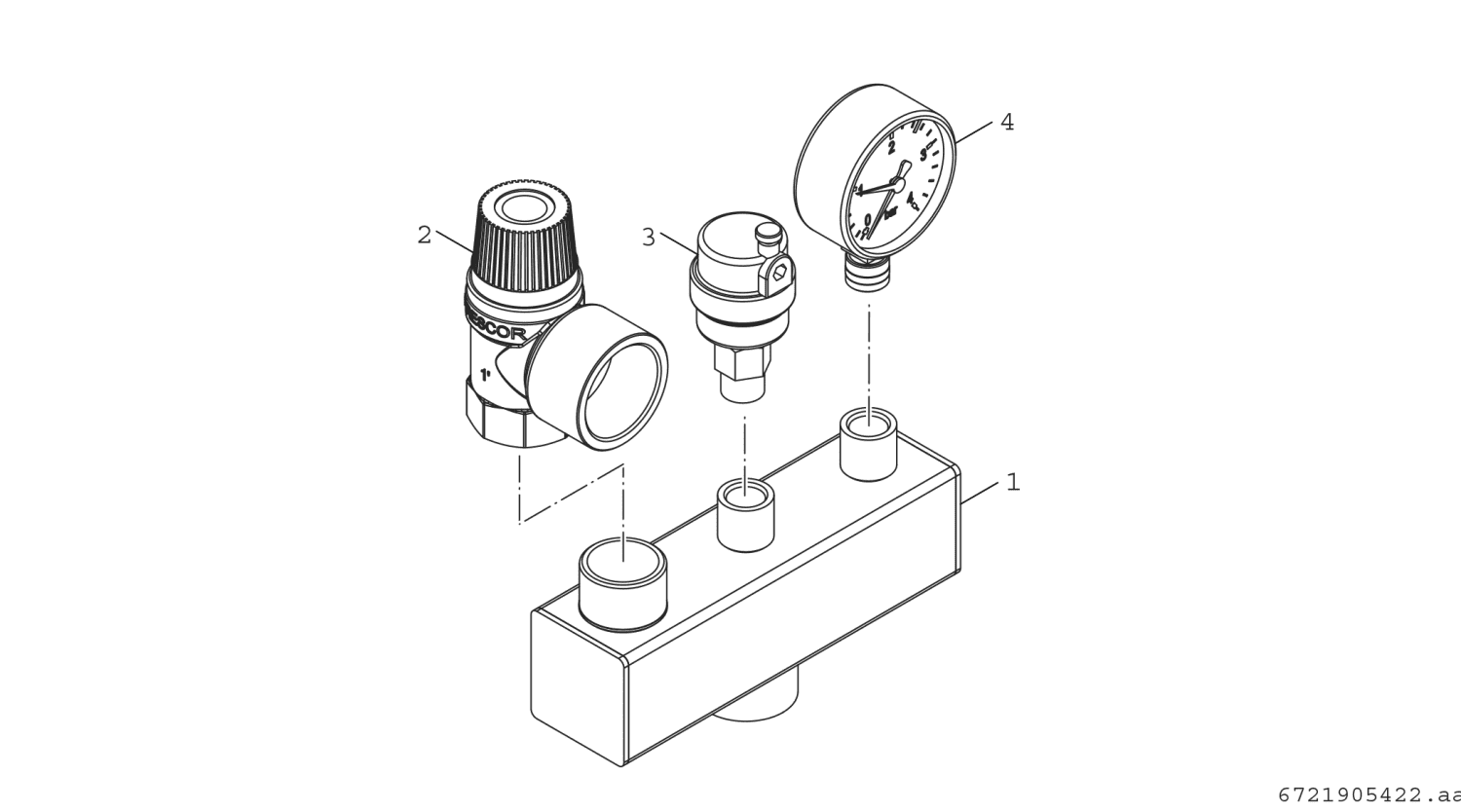 BOSCH Installationszubehör Nr. 1609 Sicherheitsgruppe für KBR 160...280-3
