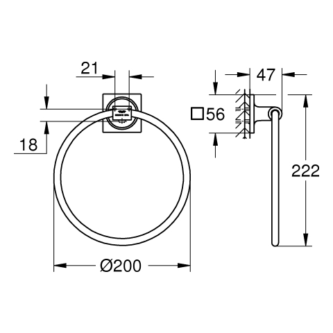 GROHE Handtuchring Allure 40339_1 warm sunset gebürstet