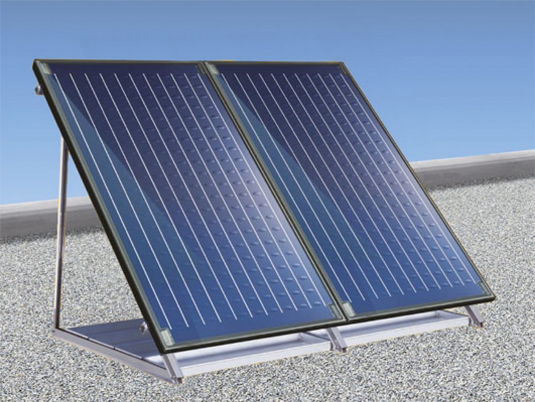 BOSCH Solar-Paket JUPA SO582, Flachdach 8 x SO5000 TFH, mit Beschwerungswannen