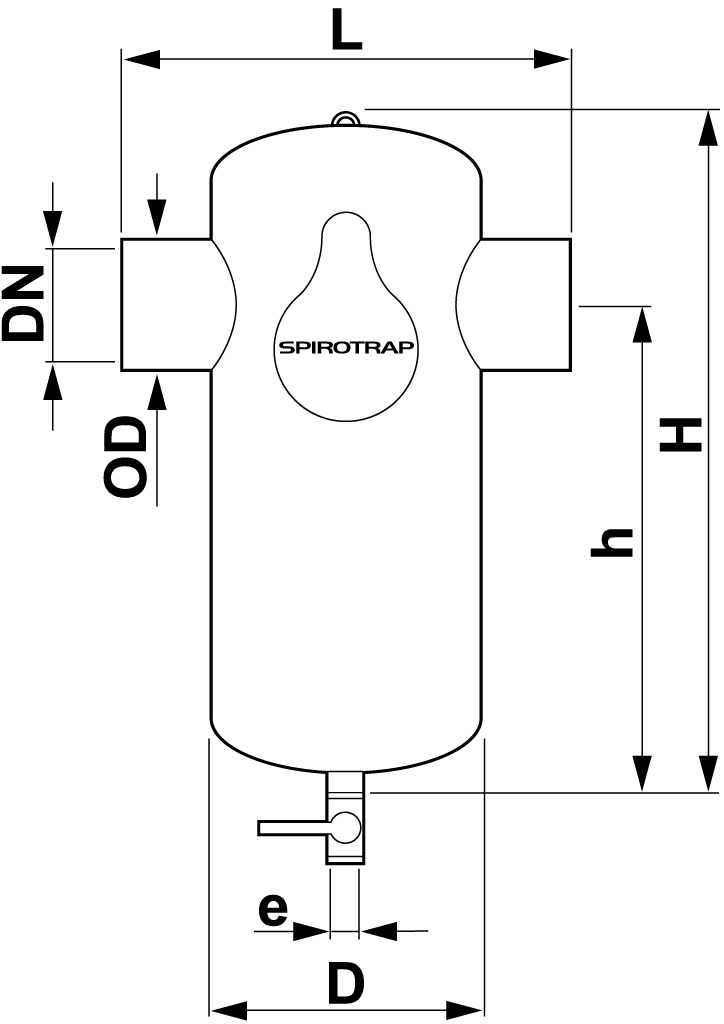 Spirotech Schlammabscheider SpiroTrap DN 80 - Schweißst., 10 bar / 110 Grad