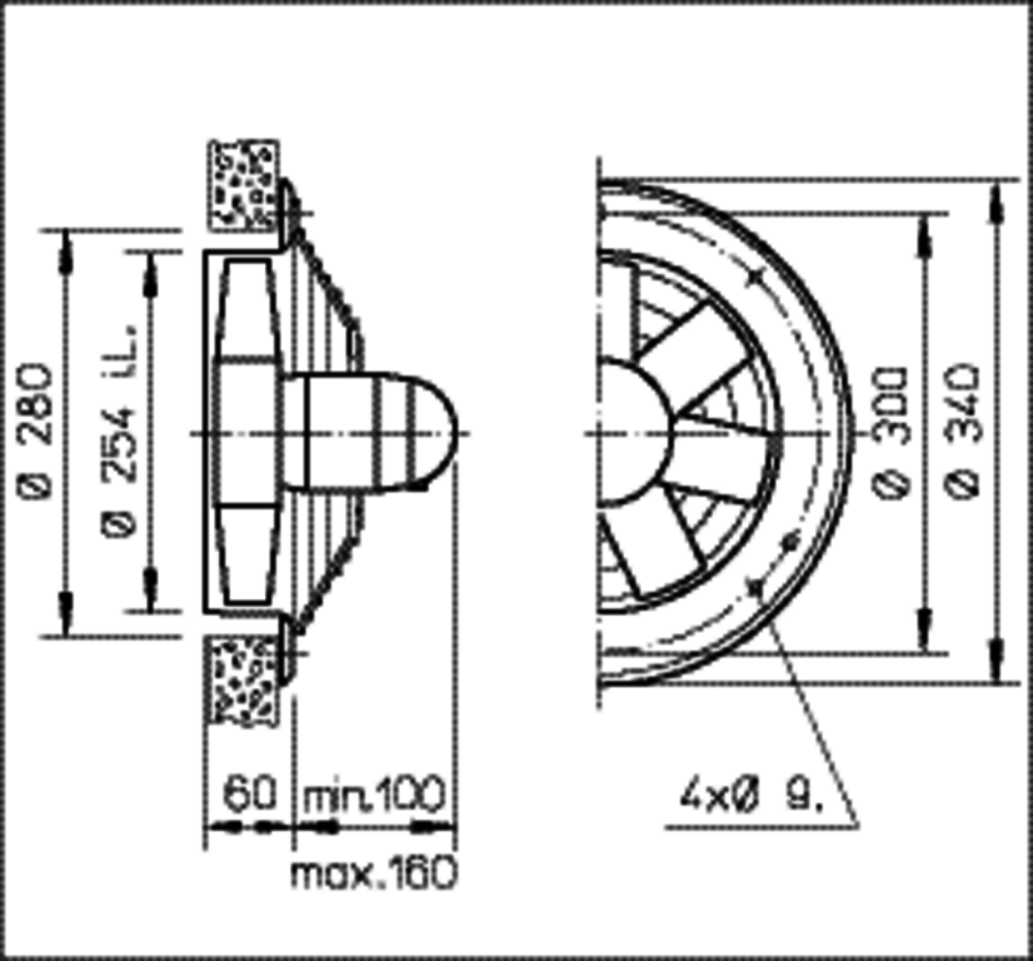Helios HWW 250/2 Axialventilator 1-PH, Regelbar