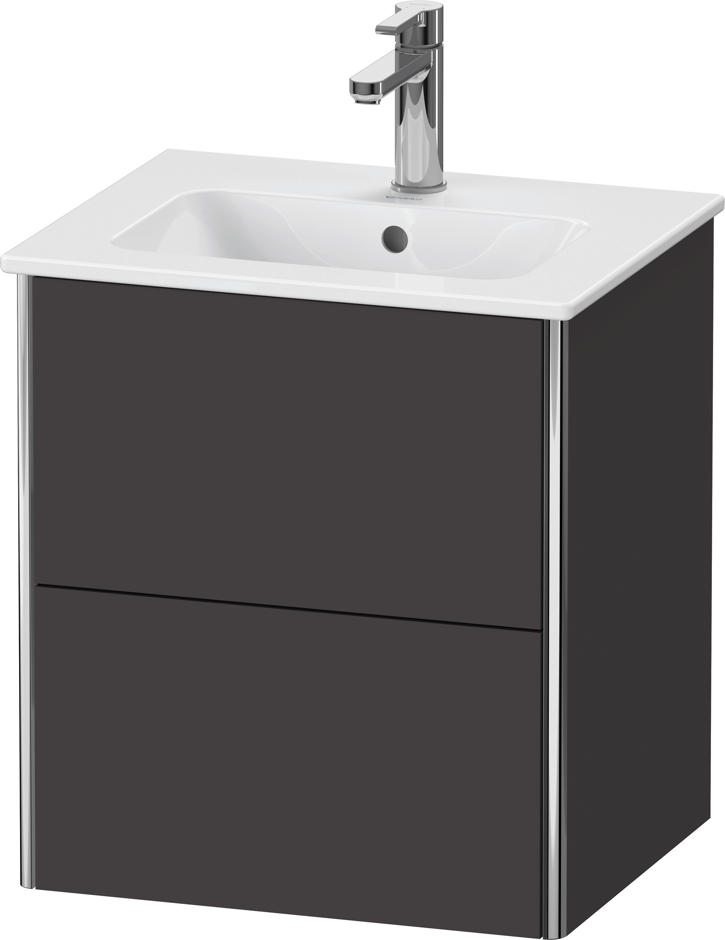 Duravit WTU XSquare wandhängend, 2 Schubk. 560x510x418mm, Graphit Supermatt