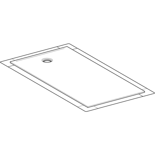 Geberit CleanFloor30 Duschfläche 180 x 90 cm integriert, mit Dichtvlies, weiss matt