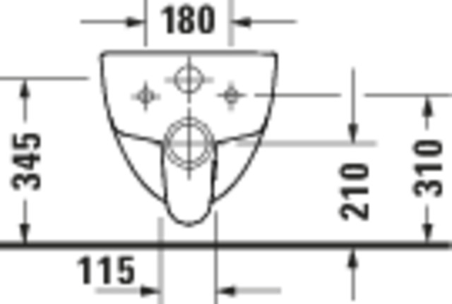 DU D-Code 2.0 WWC TS,540mm,rimless vormontierte Scharniere, 4/2Liter,Weiß