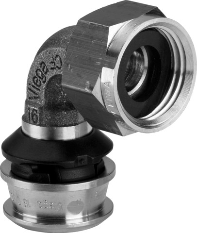 Viega Winkelverschraubung mit SC Raxofix 5355 in 16mm x G1/2 Siliziumbronze