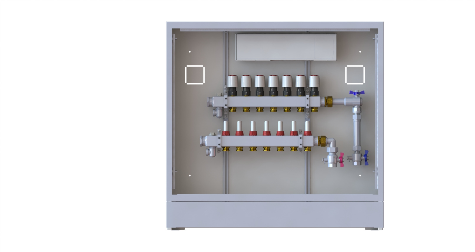 Danfoss Station UnoFloor Basic 7R 7 HK, rechts mit WMZ-Set, 230V