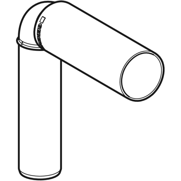 Geberit Silent-PP Anschlussbogen 90Gr verlänger d50/46