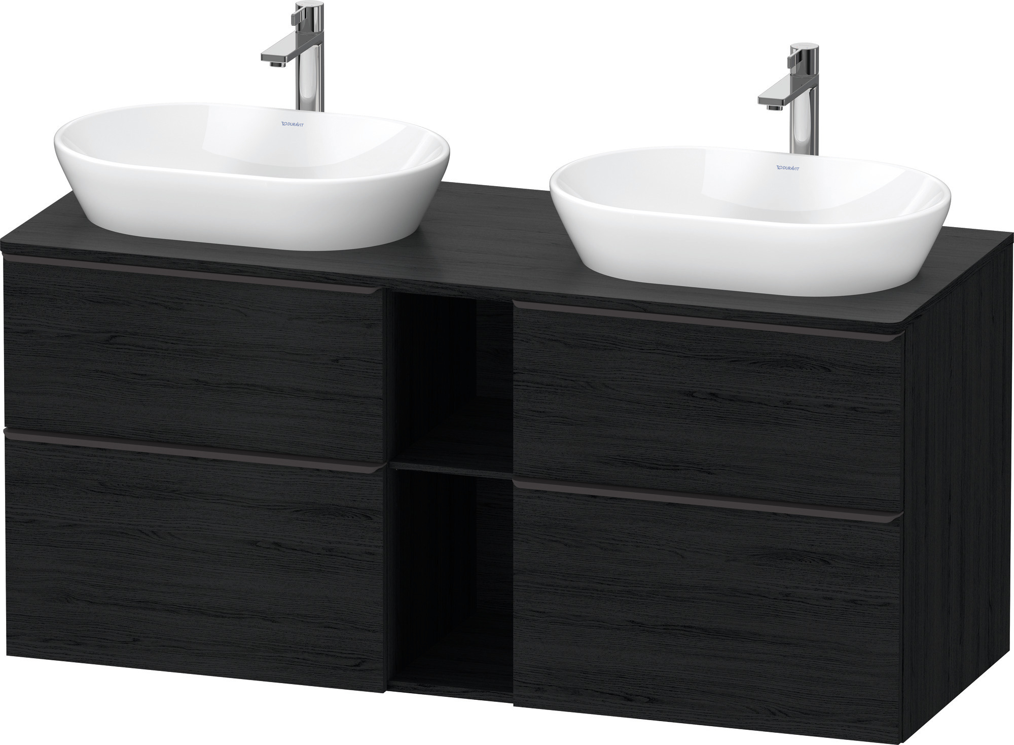 Duravit D-Neo,Kons-WTU,B,AZ:2,SBK:2,Gr:D Schw 1400x550x644mm,Wdh,Eiche Schwrz.Matt,Dek