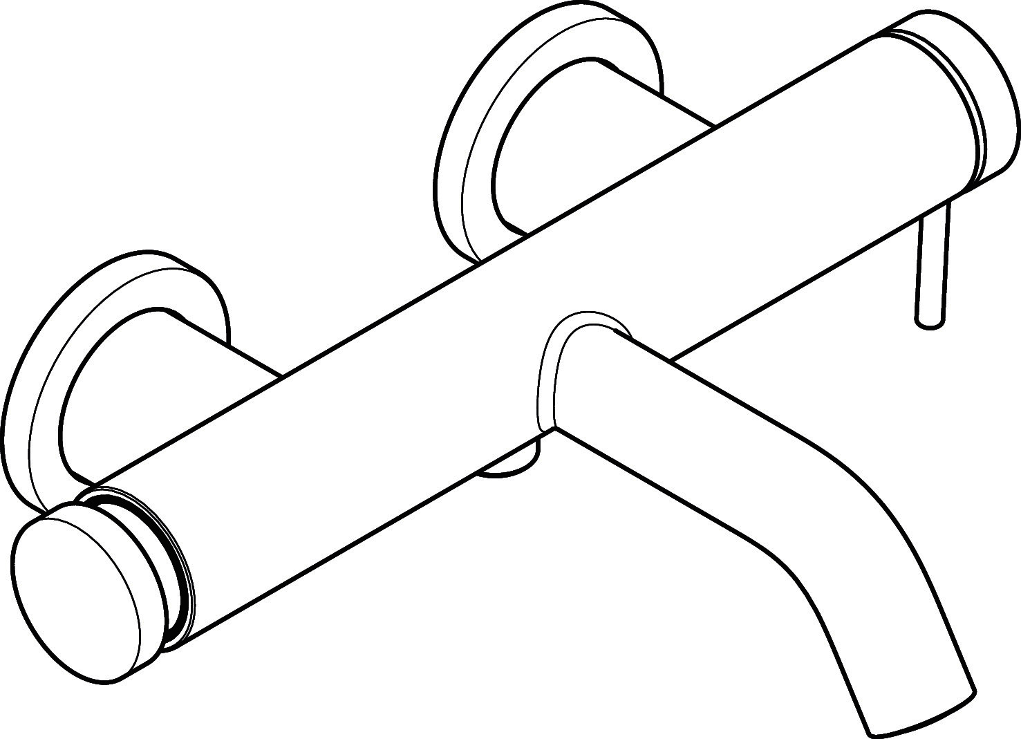Hansgrohe Wannenmischer Aufputz Tecturis S chrom