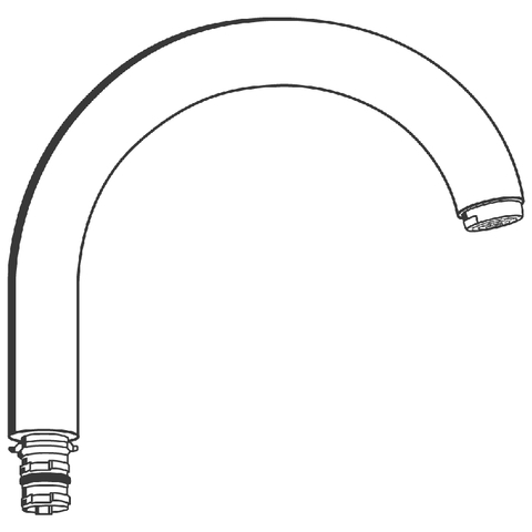 GROHE Auslauf 13015 Ausladung 175mm Höhe 80mm chrom