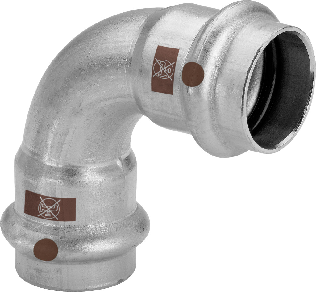 Viega Bogen 90 Grad mit SC Temponox 1716 in 28mm Stahl nichtrostend Viega Bogen 90 Grad mit SC Temponox 1716 in 28mm Stahl nichtrostend