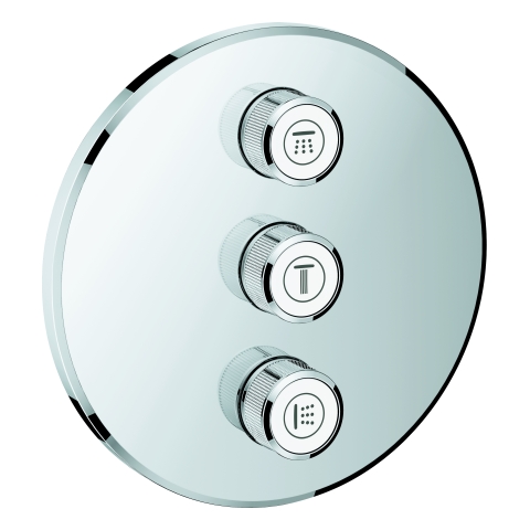 GROHE 3-fach UP-Ventil Grohtherm Smart Control 29122 FMS rund chrom