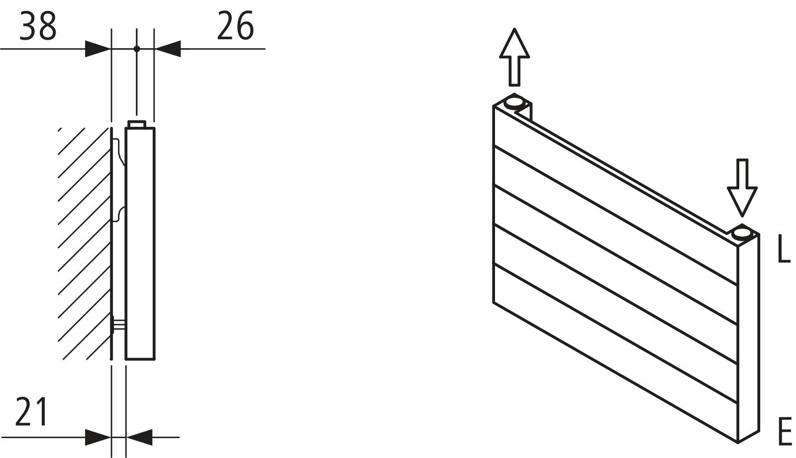 Kermi Heizwand HHN Typ10 BH490x43x500mm QN264, RAL9016, 6bar, o. Abd, ANB12