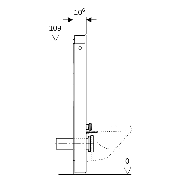 Geberit Monolith Sanitärmodul für Wand-WC 114cm Steinzeug Schieferoptik, Alu.