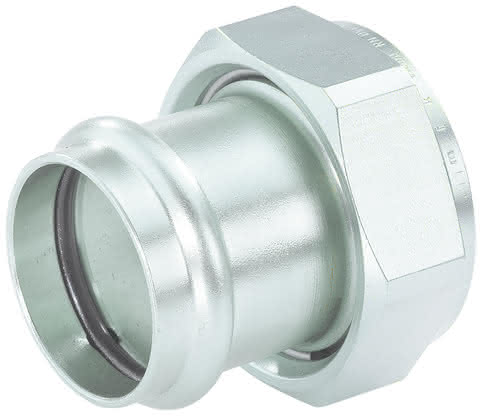 KEMPER Niro-Pressverschr. SANPRESS INOX flachdichtend DN15/15mm G3/4i
