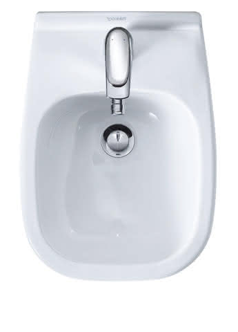 DU Wand-Bidet D-Code Compact 480 mm mit ÜL, mit HLB, 1 HL, weiß