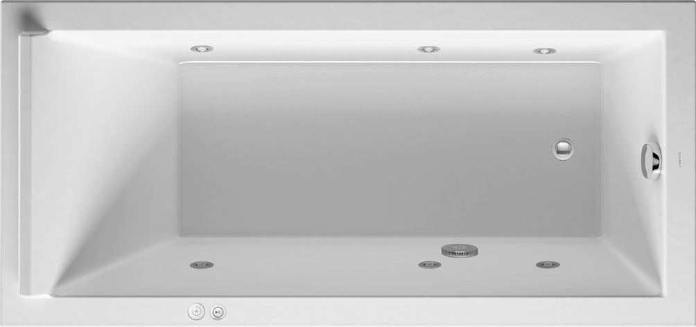 Duravit Starck Whirlwanne 1700x800mm, Einbau Rückenschr.1 Variabel, Jet-Syst., Weiß