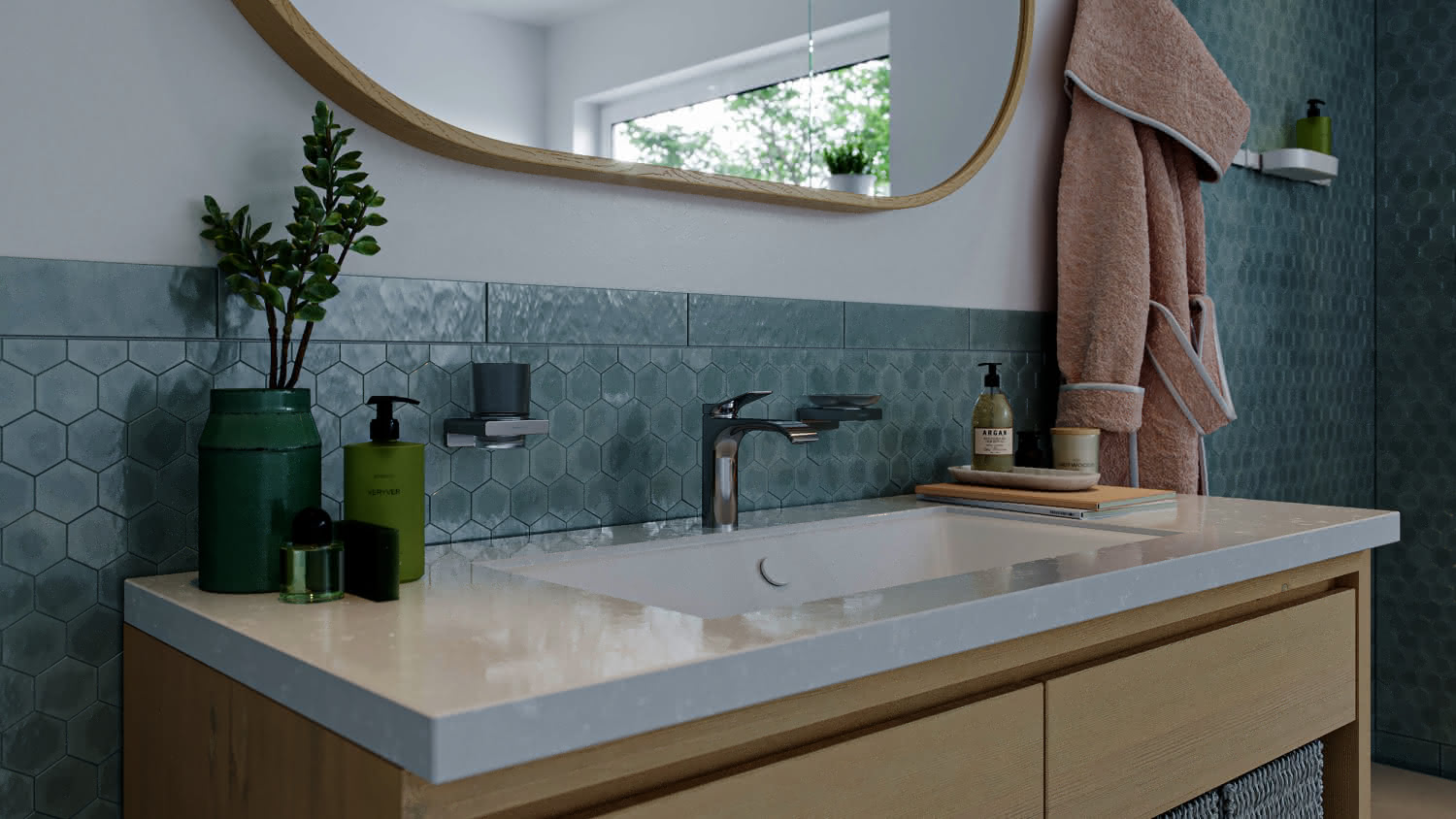 Hansgrohe Waschtischmischer 110 Vivenis mit Zugstangen-Ablaufgarnitur chrom