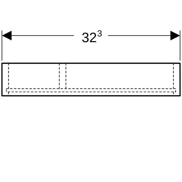 Geberit Schubladeneinsatz, T-Unterteilung für obere Schubl., 32,3x5,9x15cm, lava