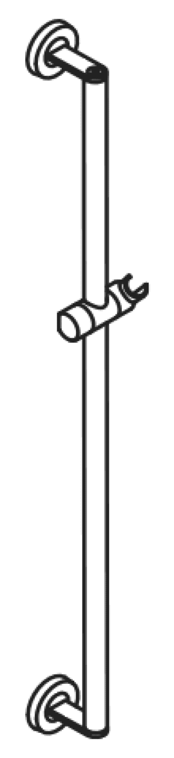 HEWI Brausehalterstange, d:25, L:900, pulverbeschichtet schw tiefmatt