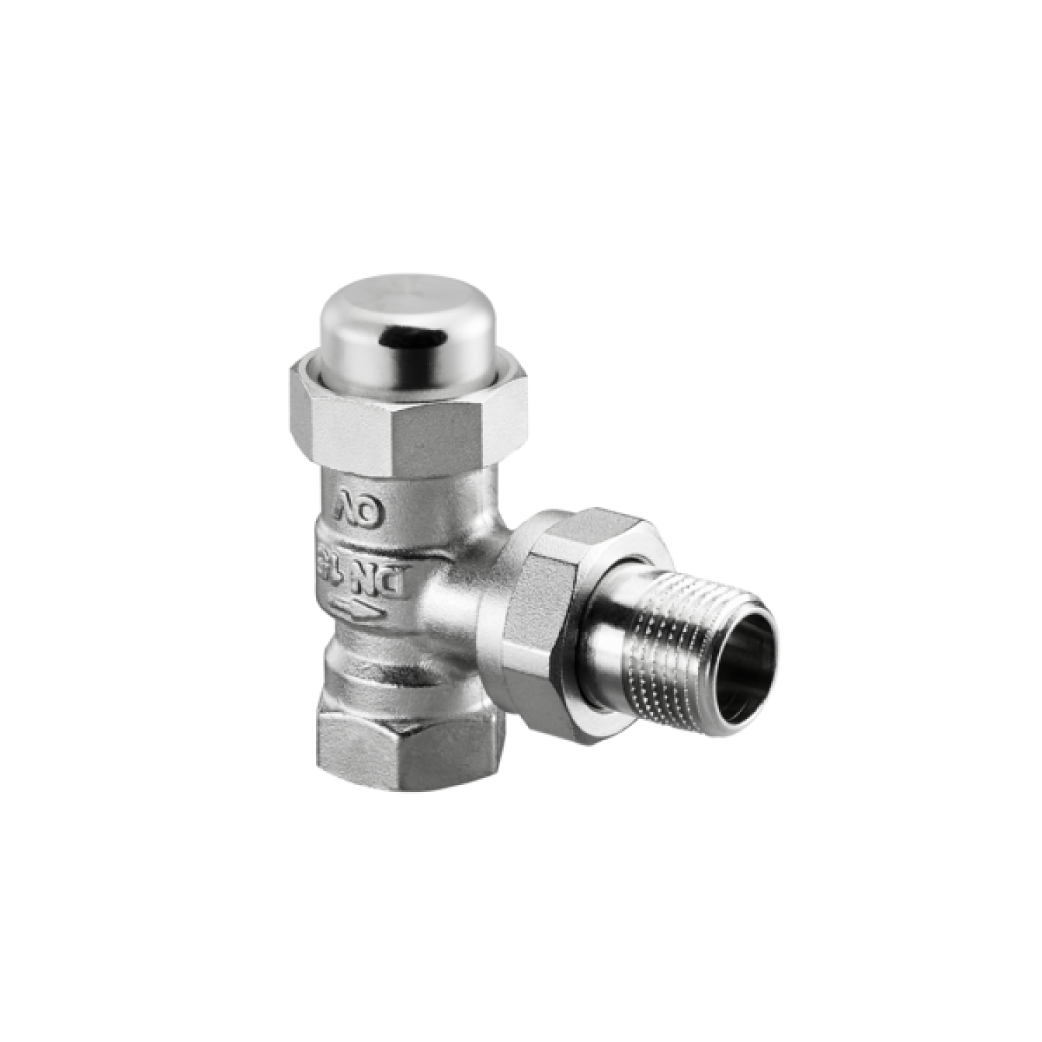 OVENTROP-HK-Verschraubung "Combi LR" DN20, 3/4", PN10, Ms, Eck, vernickelt