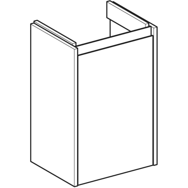 Geberit Renova Plan US für HWB, mit 1 Tür 40x60,6x31,1cm, weiß/l. seidenglanz