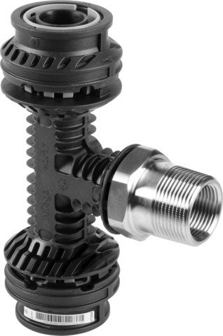 Viega T-Stück mit SC Geopress K 9717.1 in 63mm x R2 x Rp1 1/2 x 63mm Kst.