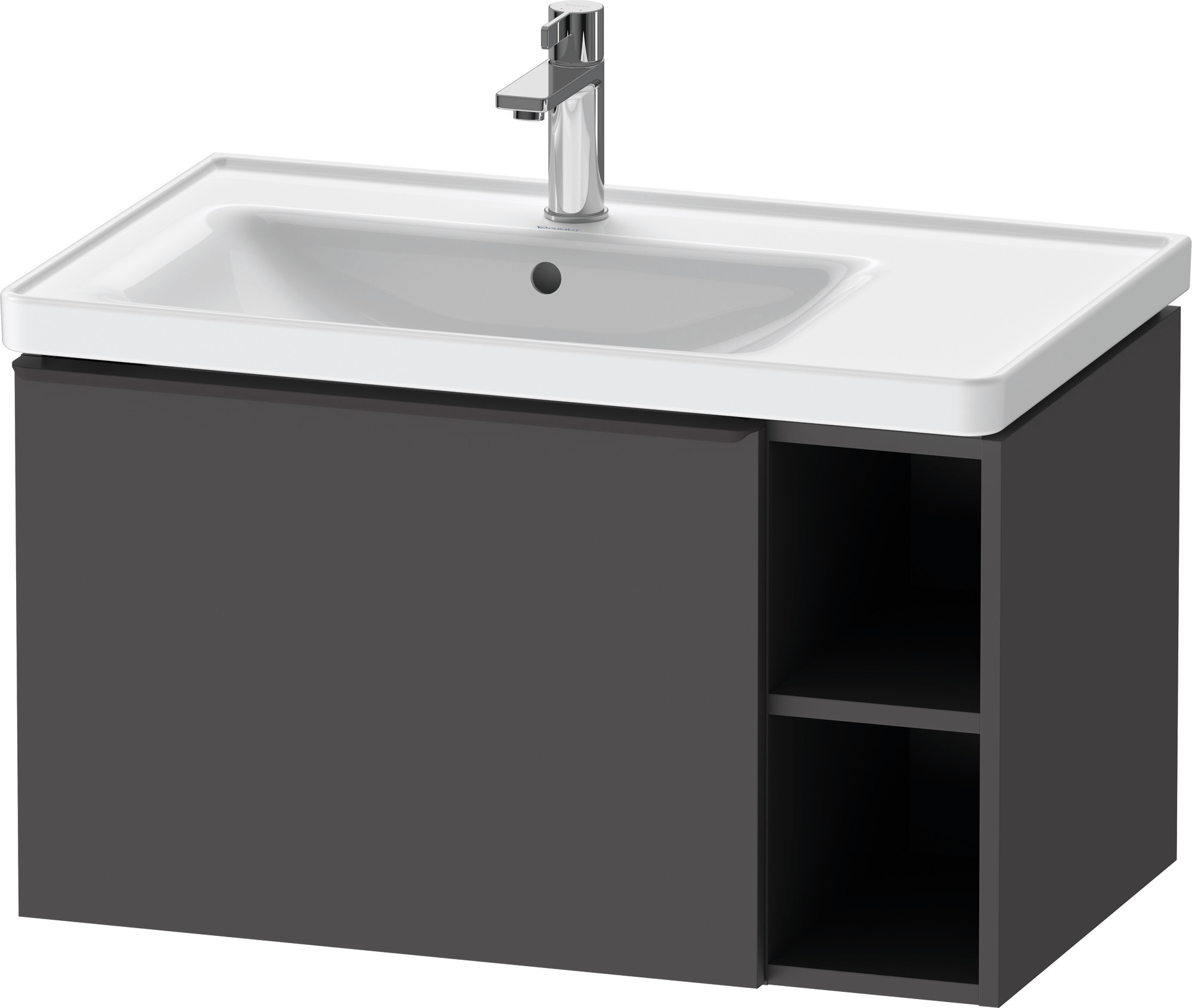 Duravit D-Neo WTU,Wdh,AZ:1,Fä.RE:2,Gr:Dia Sch 784x452x440mm,Graphit Matt, Dekor