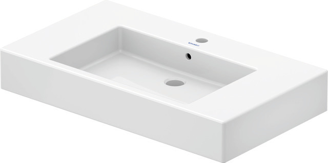 DU Möbelwaschtisch Vero 850 mm mit ÜL, mit HLB, 1 HL, weiß WonderGliss