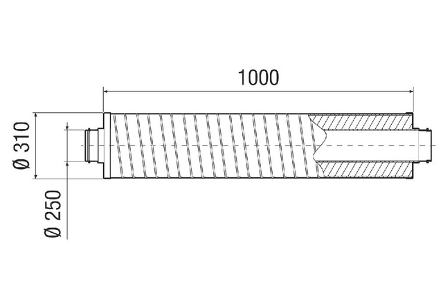 Maico Rohrschalldämpfer RSR 25-1 Rohrschalldämpfer Länge 1000, DN 250