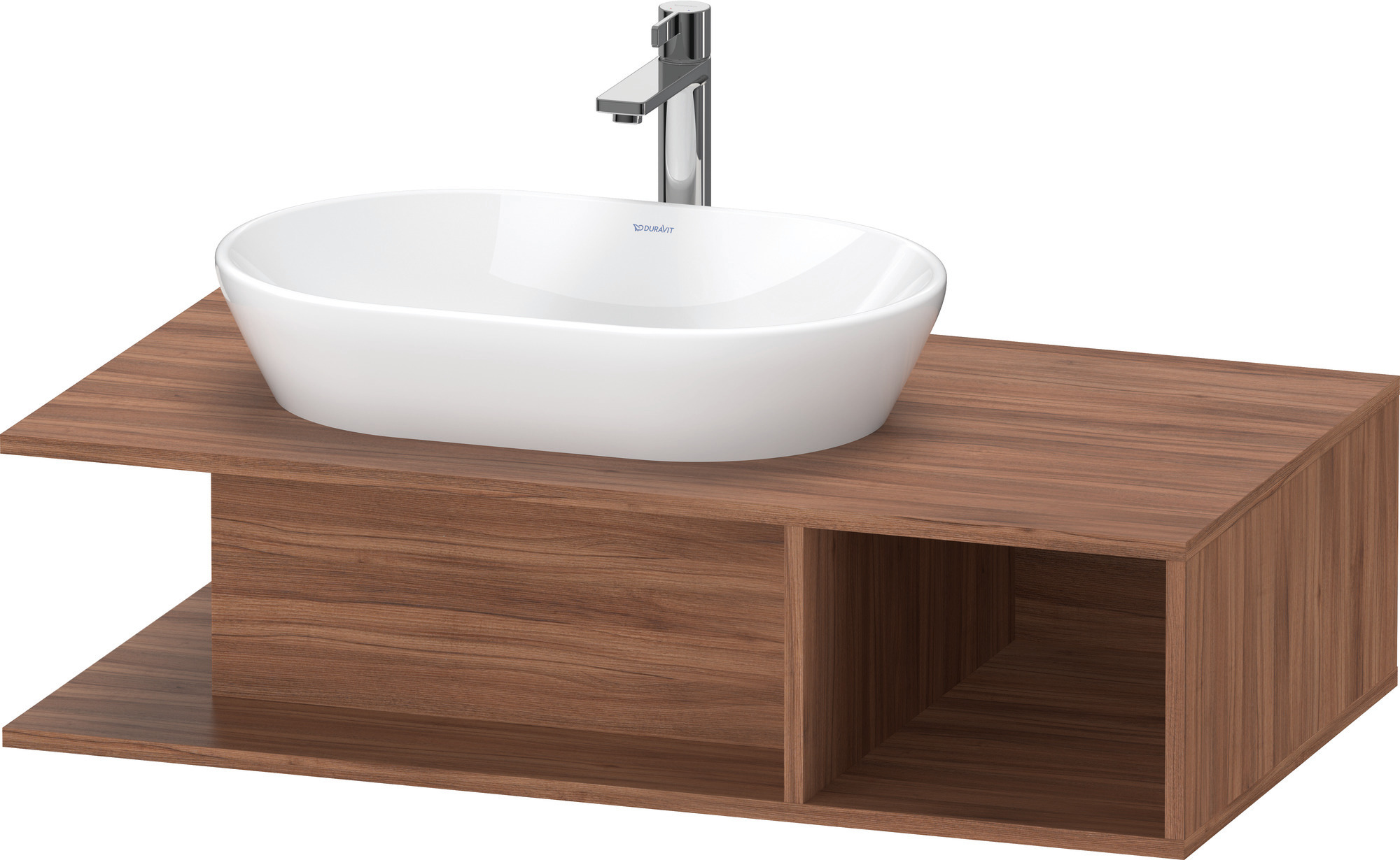 Duravit D-Neo WTU wandh.,1 offenes Fach r., 260x1000x550mm, Nussbaum Natur