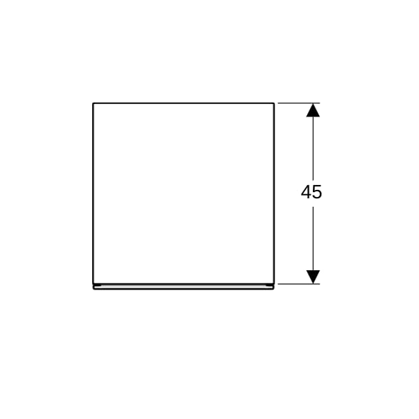 Geberit Xeno2 Seitenschrank mit 2 Schubladen 45x51x46,2cm, sculturagrau