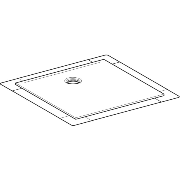 Geberit CleanFloor30 Duschfläche 90 x 90 cm integriert, mit Dichtvlies, weiss matt