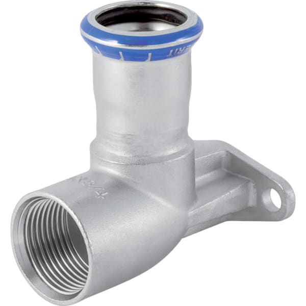 Geberit Mapress Edelstahl Anschlusswinkel 90Gr abgesetzt d18-Rp1/2