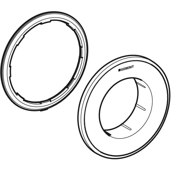 Geberit Typ 10 Rosette für Fernbetätigung rund, UP-Drücker, schwarz / matt