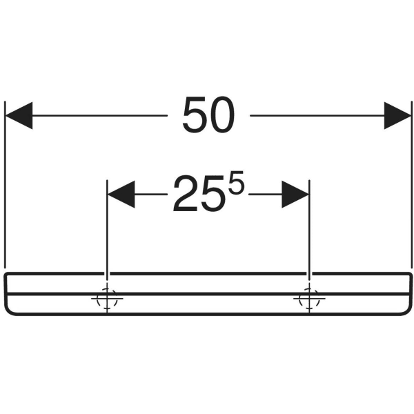 Geberit Renova Plan Wandablage, 50x12cm, weiß KeraTect