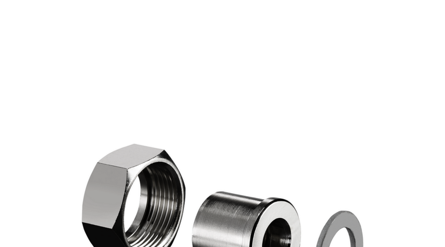 OVENTROP-Verschraubung, flachdichtend z.Bypassleit,DN20, 3/4"IG u.ÜM 11/8"IG
