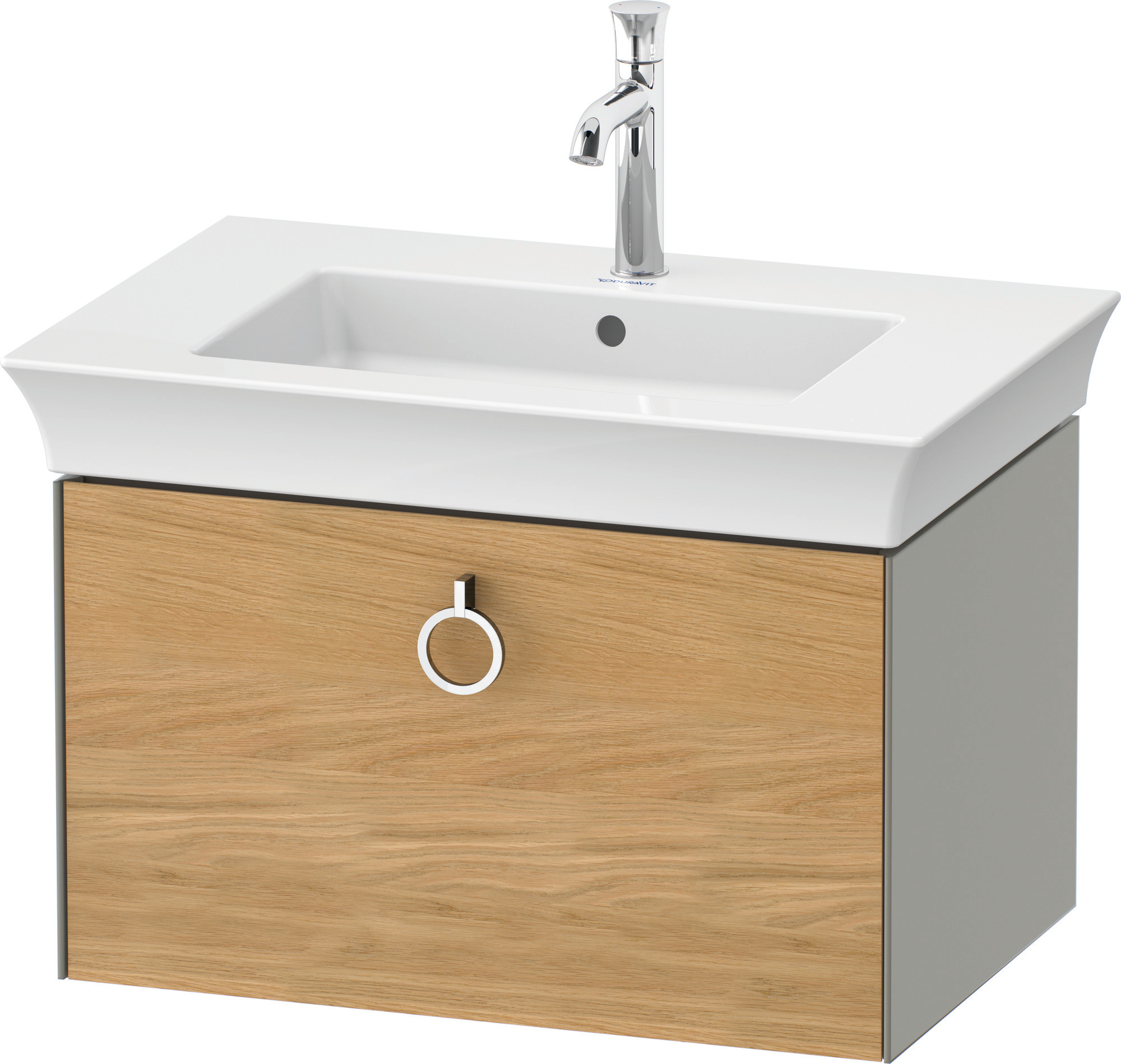 Duravit WTU wandh. White Tulip,1 Ausz., mit Griff,410x684x458,Eiche N.M./Steing.Sdm