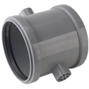 airfit PP-Doppelschiebemuffe Plus DN 160 für HT-Rohre, grau